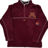 Youth Nike University Of Minnesota 1/4 Zip - Small Burgundy Polyester