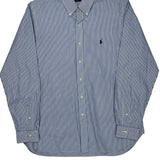 Ralph Lauren Striped Shirt - Large Blue Cotton