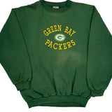 Green Bay Packers Logo 7 Football Sweatshirt - Large Green Cotton Blend
