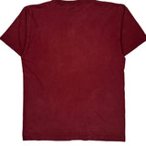 Alore Single Stitch T-Shirt - Large Burgundy Cotton