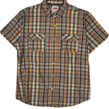 Levis Checked Short Sleeve Shirt - Large Multicoloured Cotton