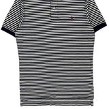 Polo By Ralph Lauren Striped Polo Shirt - Small Black & White Cotton