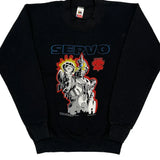 Age 14-16 Fruit Of The Loom Servo And Kilokhan Characters Long Sleeve T-Shirt - Large Black Cotton Blend