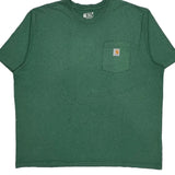 Carhartt T-Shirt - 2XL Green Cotton