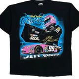 Jeff Burton Tultex Nascar T-Shirt - 2XL Black Cotton