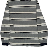 Lacoste Striped Long Sleeve Polo Shirt - 2XL Navy Cotton