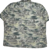 Croft & Barrow Hawaiian Shirt - XL Cream Polyester