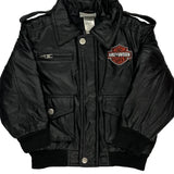 Age 3 Harley Davidson Leather Jacket - 2XS Black Faux Leather
