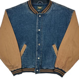 Buck Ranch Dunbrooke Graphic Varsity Jacket - XL Blue Denim