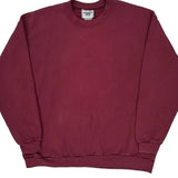 90'S Blank Lee Sweatshirt - XL Burgundy Cotton Blend