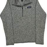 Patagonia Fleece 1/4 Zip - Small Gray Polyester