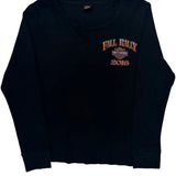Harley Davidson Graphic Long Sleeve T-Shirt - Large Black Cotton