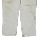 Dickies Double Knee Carpenter Trousers - 36W 30L White Cotton
