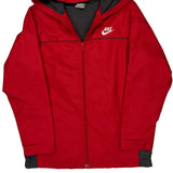 Nike Windbreaker - Large Red Polyester