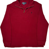 Polo By Ralph Lauren 1/4 Zip - XL Red Cotton