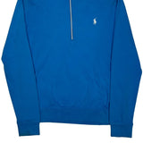 Ralph Lauren 1/4 Zip - Large Blue Cotton