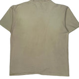 USA Flag Oneita Single Stitch T-Shirt - Large Beige Cotton