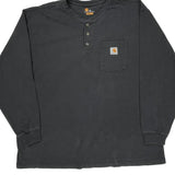 Carhartt Long Sleeve T-Shirt - 2XL Black Cotton