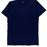 90S Blank Unbranded T-Shirt - Small Navy Cotton