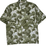 Southpole Short Sleeve Shirt - Large Green Polyester
