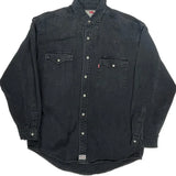 Levis Denim Shirt - Medium Black Cotton