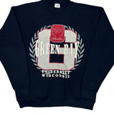 Made In USA Jostens University Wisconsin Sweatshirt - Large Navy Cotton