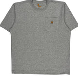 Carhartt T-Shirt - Large Grey Cotton