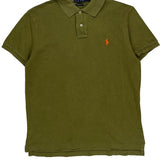 Polo By Ralph Lauren Slim Fit Polo Shirt - Medium Green Cotton