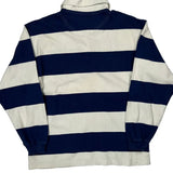 Puma Striped Rugby Shirt - Small Blue Cotton