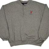 Chicago Bears Lee Sport Striped Henley Sweatshirt - XL Gray Polyester Blend
