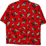 Wwe Short Sleeve Shirt - Large Red Cotton