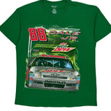 Dale Jr. Nascar T-Shirt - Large Green Cotton