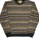 Tricot St Raphael Striped Sweater - Large Multicoloured Merino Wool