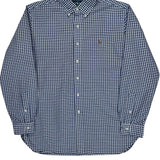 Ralph Lauren Checked Shirt - Large Blue Cotton