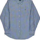 Polo By Ralph Lauren Checked Shirt - Small Blue Cotton