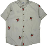 Eighth Avenue Floral Patterned Shirt - XL Cream Cotton