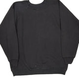 90S Made In USA Hanes Blank Sweatshirt - 2XL Black Cotton Blend