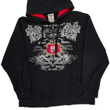 Avirex Full Zip Graphic Hoodie - XL Red Cotton