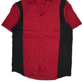 Oakley Striped Short Sleeve Shirt - Large Black Cotton