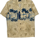 Unbranded Hawaiian Shirt - Medium Blue Cotton