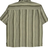 Jamaica Jaxx Striped Hawaiian Shirt - XL Beige Silk