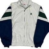 Nike Striped Windbreaker - Large Green Polyester