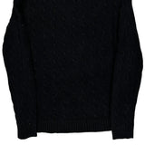 Ralph Lauren Cable Knit Jumper - Medium Black Cotton