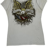 Old Glory Harley Davidson Graphic T-Shirt - XL White Cotton