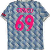 Manchester United Adidas 2021-22 Gringo Away Football Shirt - Medium Blue Polyester