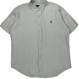 Ralph Lauren Short Sleeve Shirt - Large White Linen