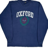 Oxford University Unbranded Single Stitch Long Sleeve T-Shirt - XL Blue Cotton