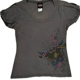Motorcycles Harley Davidson Graphic T-Shirt - Small Gray Cotton