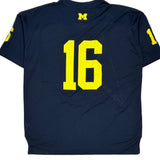 Michigan Wolverines Adidas Football Jersey - 2XL Navy Polyester