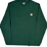 Carhartt Long Sleeve T-Shirt - Medium Green Cotton